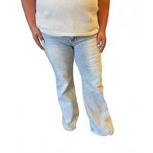 NEW RISEN ellen low rise flare jean - plus in light wash